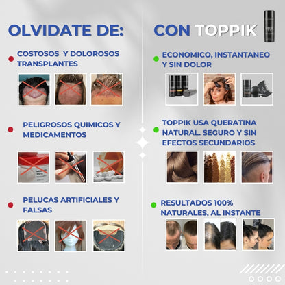 FIBERTHICK Toppik™ - Fibras Capilares, Volumen al instante